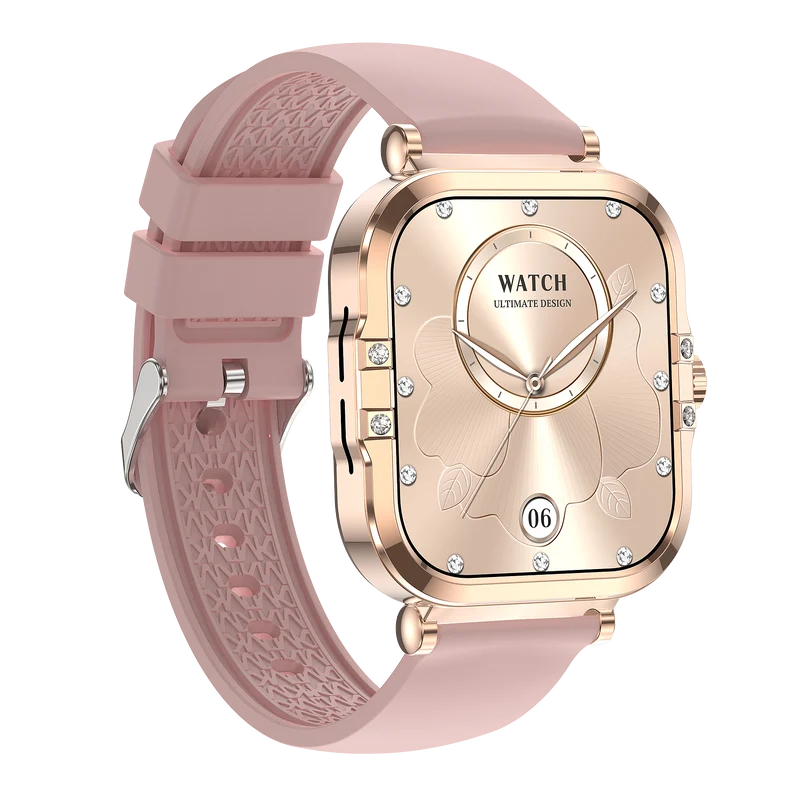 Montre connectée AMOLED- Edition Véga (avec bracelet silicone) couleur Rose