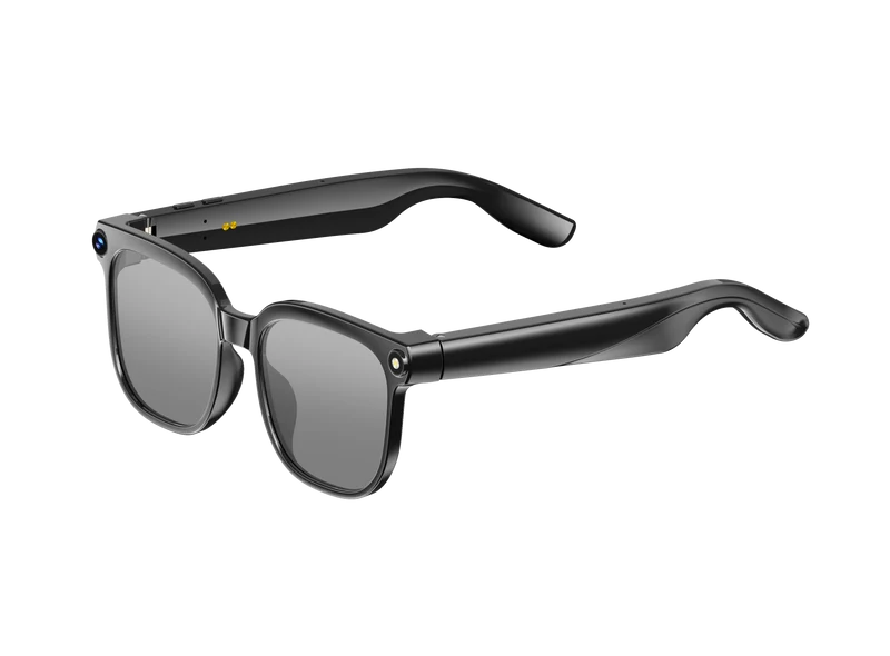 Lunettes intelligentes multifonctions NASA édition . SOLAR Caméra : 8 mégapixels (1080p) à 30 images par seconde transmission Wi-Fi, Bluetooth Microphone Et Haut-Parleur Intégré Monture Mat Noir Verres Graphite Modèle Unisex design