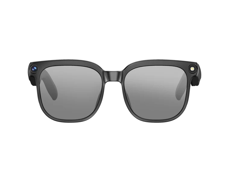 Lunettes intelligentes multifonctions NASA édition . SOLAR Caméra : 8 mégapixels (1080p) à 30 images par seconde transmission Wi-Fi, Bluetooth Microphone Et Haut-Parleur Intégré Monture Mat Noir Verres Graphite Modèle Unisex design