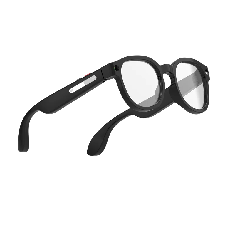 Lunettes intelligentes multifonctions NASA édition FUTURA Caméra,prise de photos, enregistrement vidéo et audio, appels Bluetooth, lecture de musique, assistant vocal, transmission sans fil Wi-Fi, Monture Mat Noir Verres Incolore Modèle Unisex design