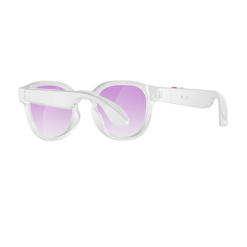Lunettes intelligentes multifonctions NASA édition FUTURA Caméra ,prise de photos, enregistrement vidéo et audio, appels Bluetooth, lecture de musique, assistant vocal, transmission sans fil Wi-Fi, Monture Mat Blanc Verres Incolore Modèle Unisex design