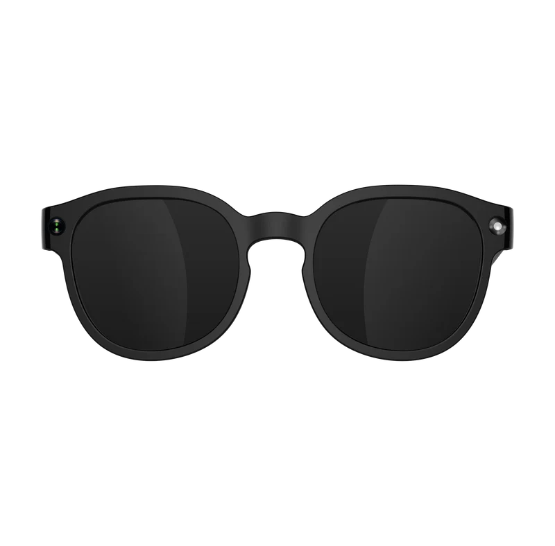 Lunettes intelligentes multifonctions NASA édition FUTURA caméra, prise de photos, enregistrement vidéo et audio, appels Bluetooth, lecture de musique, assistant vocal, transmission sans fil Wi-Fi, Monture Mat Noir Verres Graphite Modèle Unisex design