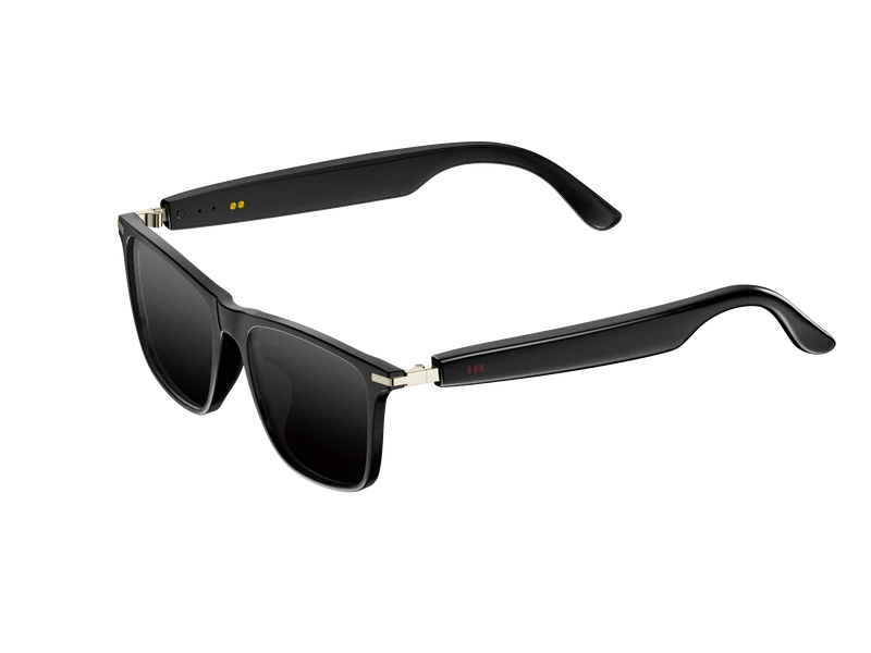 Lunettes intelligentes multifonctions NASA édition ICARE transmission Wi-Fi, Bluetooth Microphone Et Haut-Parleur Intégré Monture Mat Noir Verres Graphite Modèle Unisex design