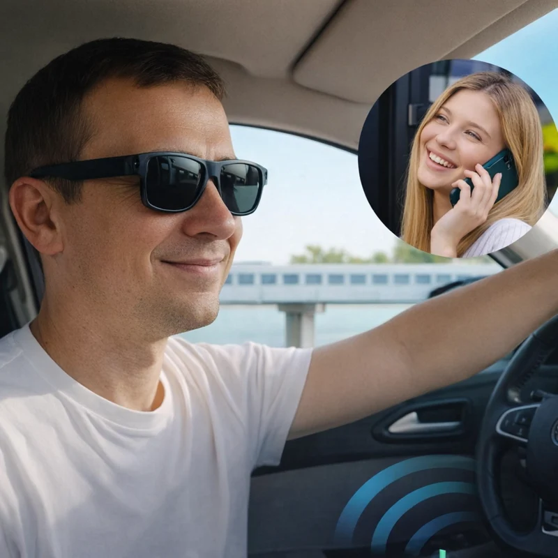 Lunettes intelligentes multifonctions NASA édition ICARE transmission Wi-Fi, Bluetooth Microphone Et Haut-Parleur Intégré Monture Mat Noir Verres Graphite Modèle Unisex design