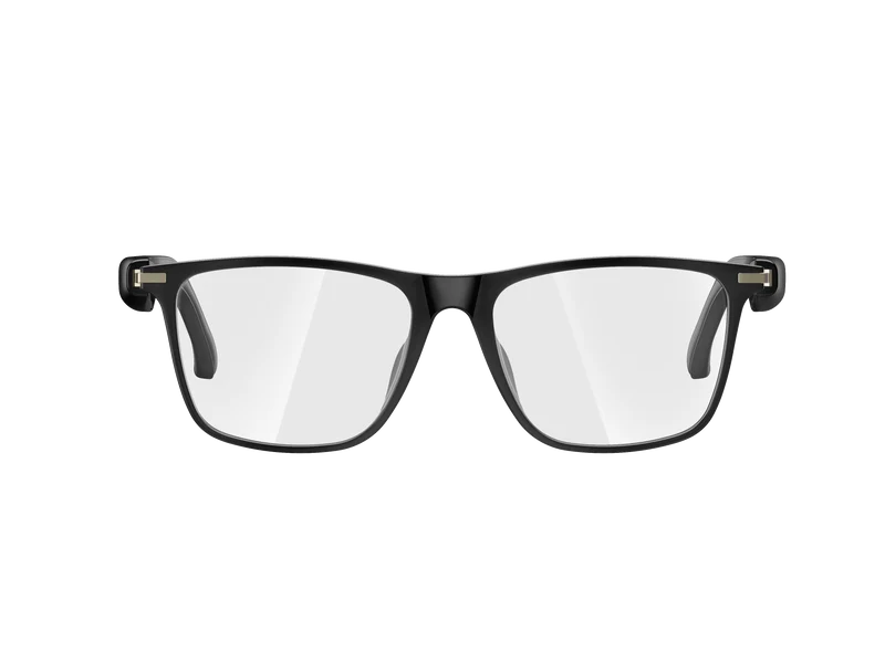 Lunettes intelligentes multifonctions NASA édition ICARE transmission Wi-Fi, Bluetooth Microphone Et Haut-Parleur Intégré Monture Mat Noir Verres Incolore Modèle Unisex design