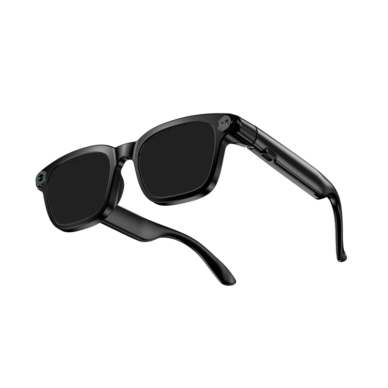 Lunettes intelligentes multifonctions NASA édition VISION Caméra 8 MP avec capteur Photo & Vidéo Haute Définition transmission Wi-Fi, Bluetooth Microphone Et Haut-Parleur Intégré Monture Mat Noir Verres Graphite Modèle Unisex design