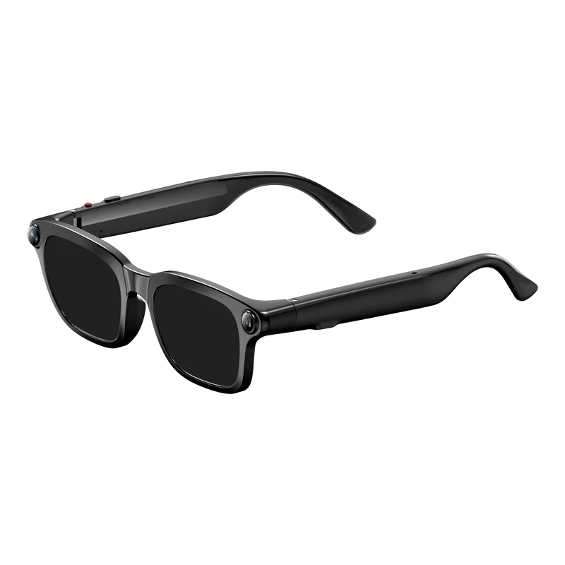 Lunettes intelligentes multifonctions NASA édition VISION Caméra 8 MP avec capteur Photo & Vidéo Haute Définition transmission Wi-Fi, Bluetooth Microphone Et Haut-Parleur Intégré Monture Mat Noir Verres Graphite Modèle Unisex design