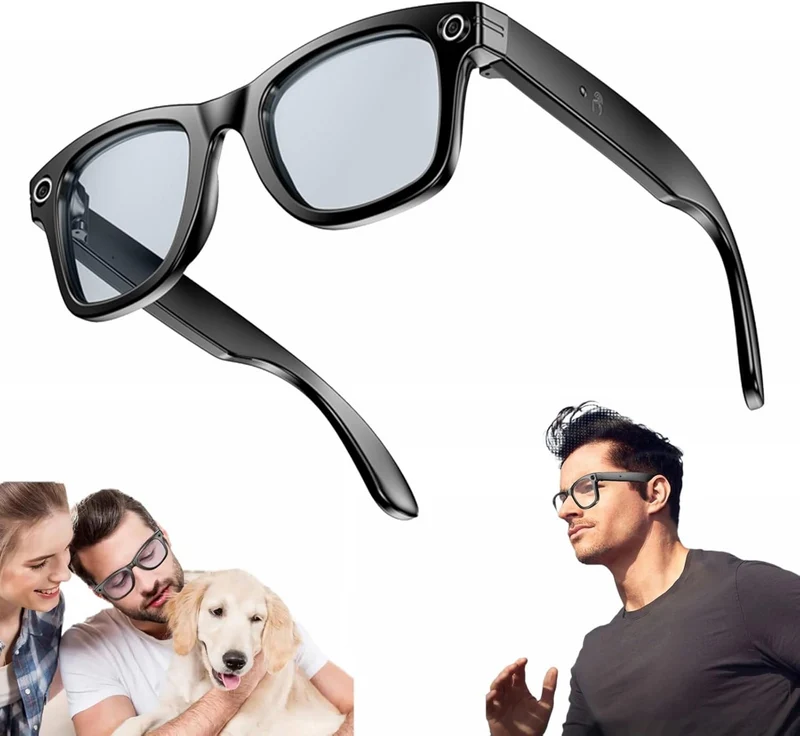 Lunettes intelligentes multifonctions NASA édition . FUSION transmission Wi-Fi, Bluetooth Microphone Et Haut-Parleur Intégré Monture Mat Noir Verres Incolore Modèle Unisex design