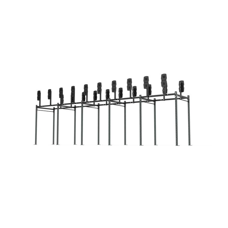10 Bay Free Standing Competition Rig with Wall Ball Targets
