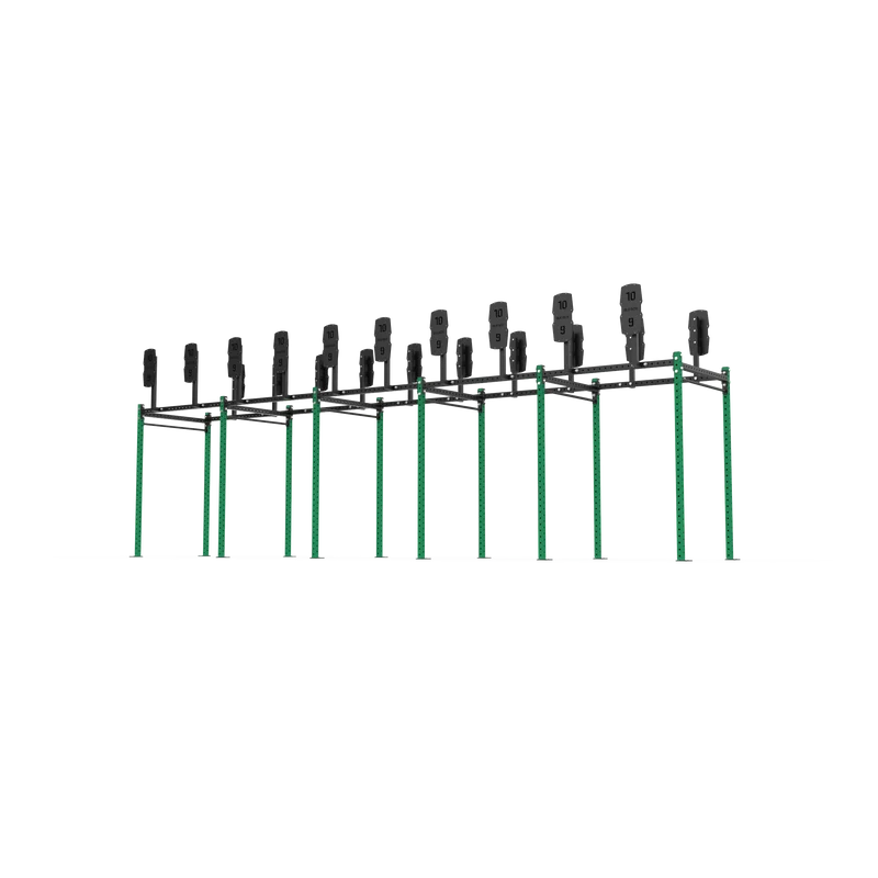 10 Bay Free Standing Competition Rig with Wall Ball Targets