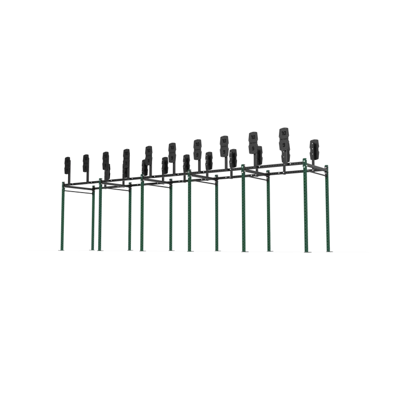 10 Bay Free Standing Competition Rig with Wall Ball Targets