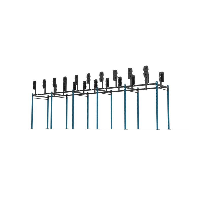 10 Bay Free Standing Competition Rig with Wall Ball Targets