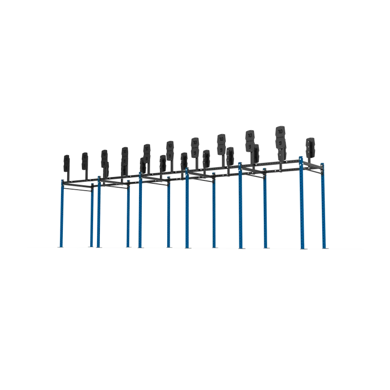 10 Bay Free Standing Competition Rig with Wall Ball Targets