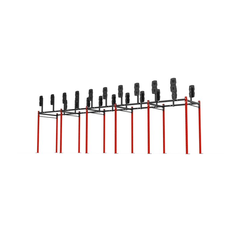 10 Bay Free Standing Competition Rig with Wall Ball Targets