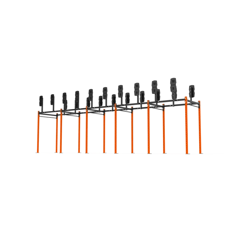 10 Bay Free Standing Competition Rig with Wall Ball Targets