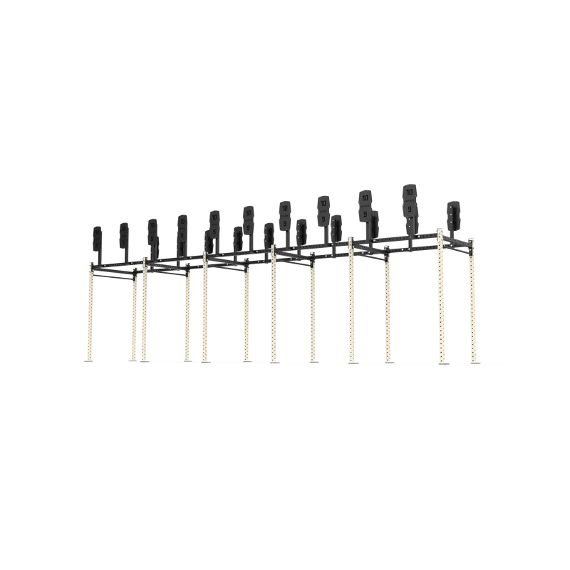 10 Bay Free Standing Competition Rig with Wall Ball Targets