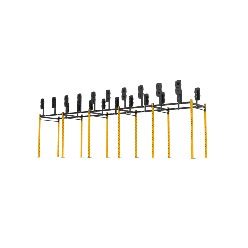 10 Bay Free Standing Competition Rig with Wall Ball Targets