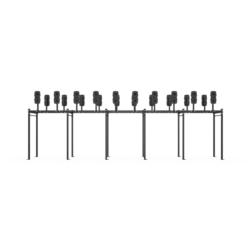 10 Bay Free Standing Competition Rig with Wall Ball Targets