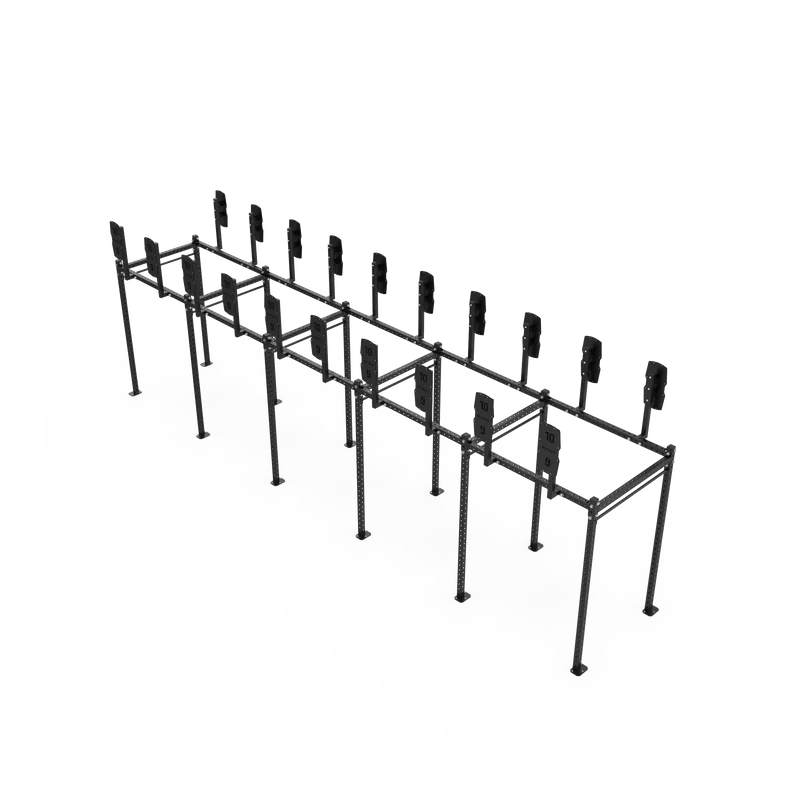 10 Bay Free Standing Competition Rig with Wall Ball Targets