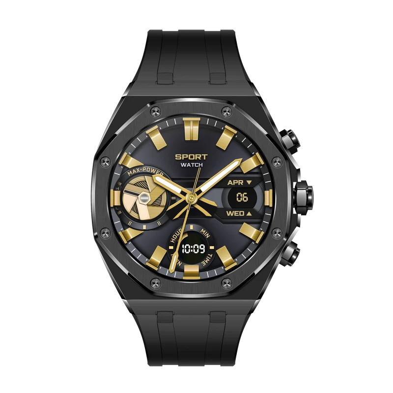 Montre connectée AMOLED NASA édition Arizona . écran couleur haute définition (avec bracelet silicone) couleur cadran Noir