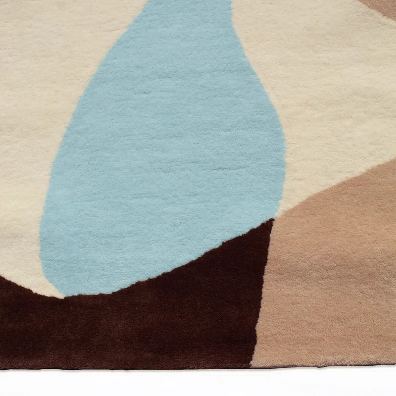 Tapis en laine Narcisse bleu ciel
