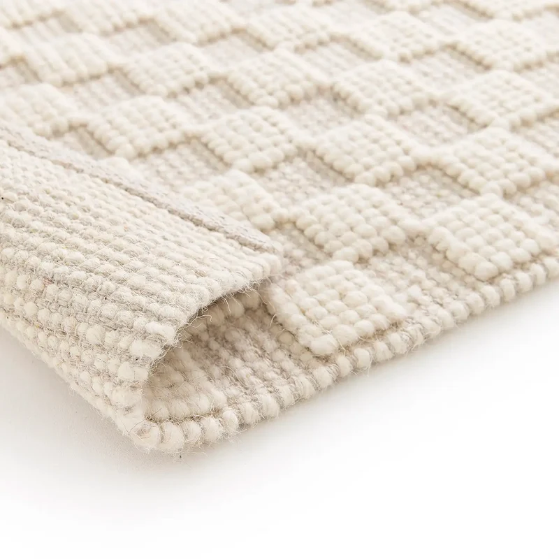 Tapis blanc Damier