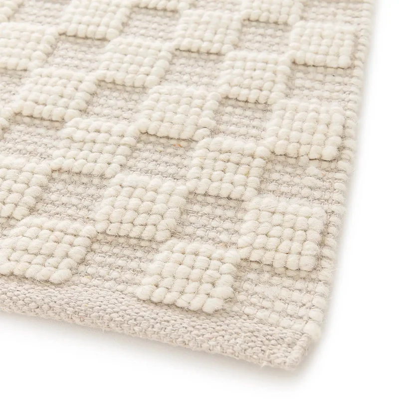 Tapis blanc Damier