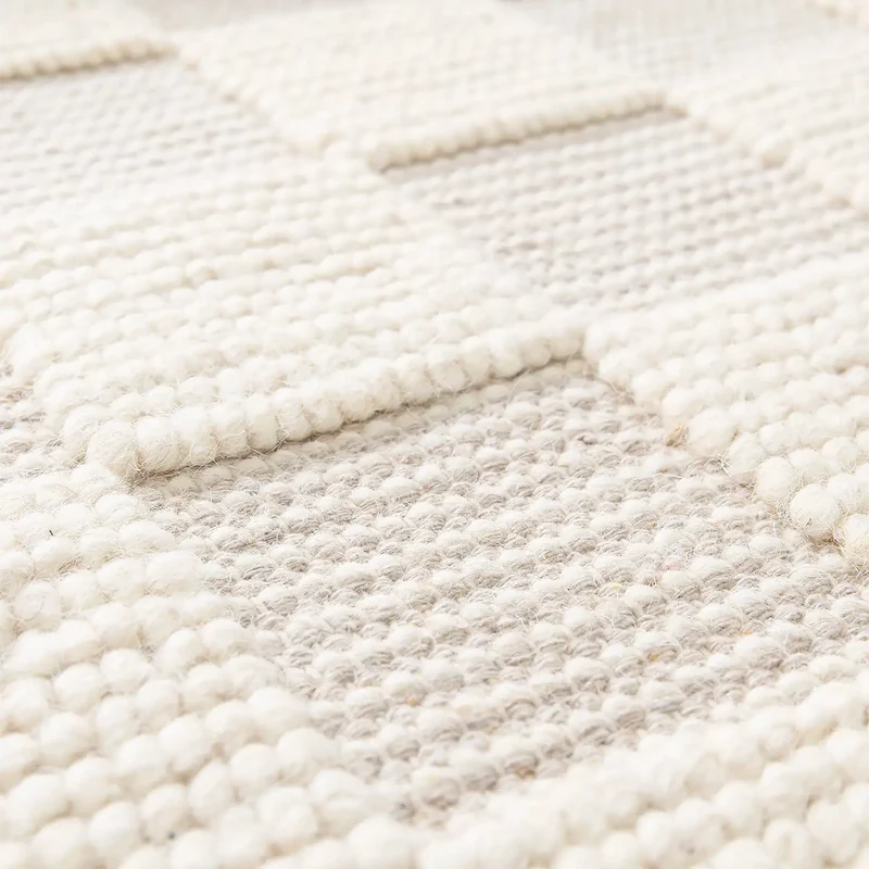 Tapis blanc Damier