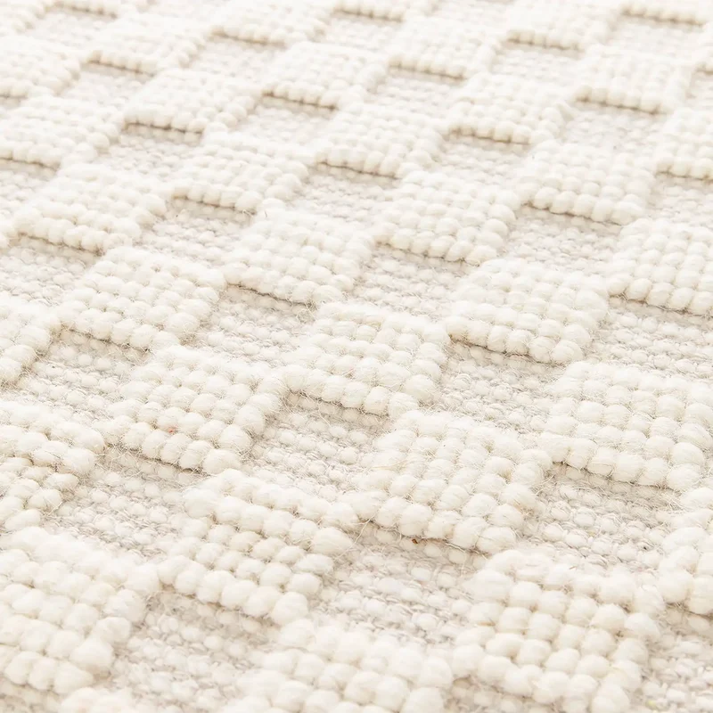 Tapis blanc Damier