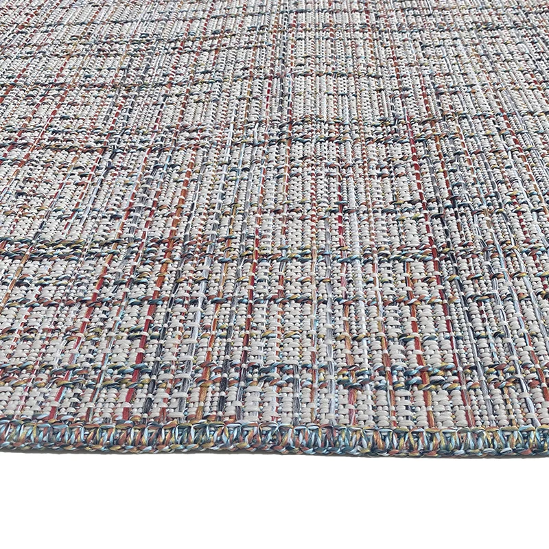 Tapis extérieur multicolore effet tweed
