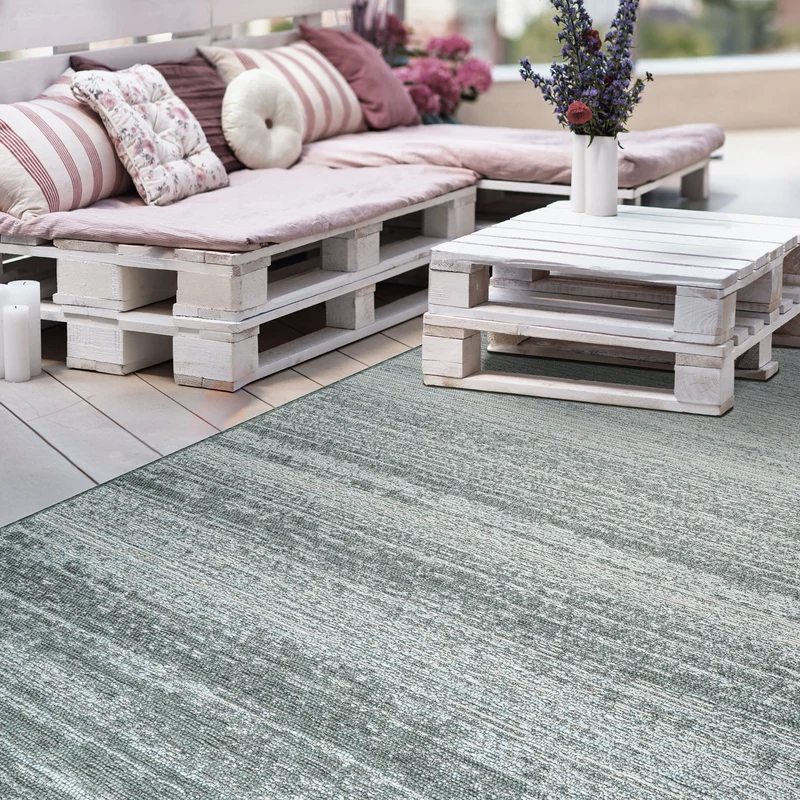 Tapis bleu Nuances