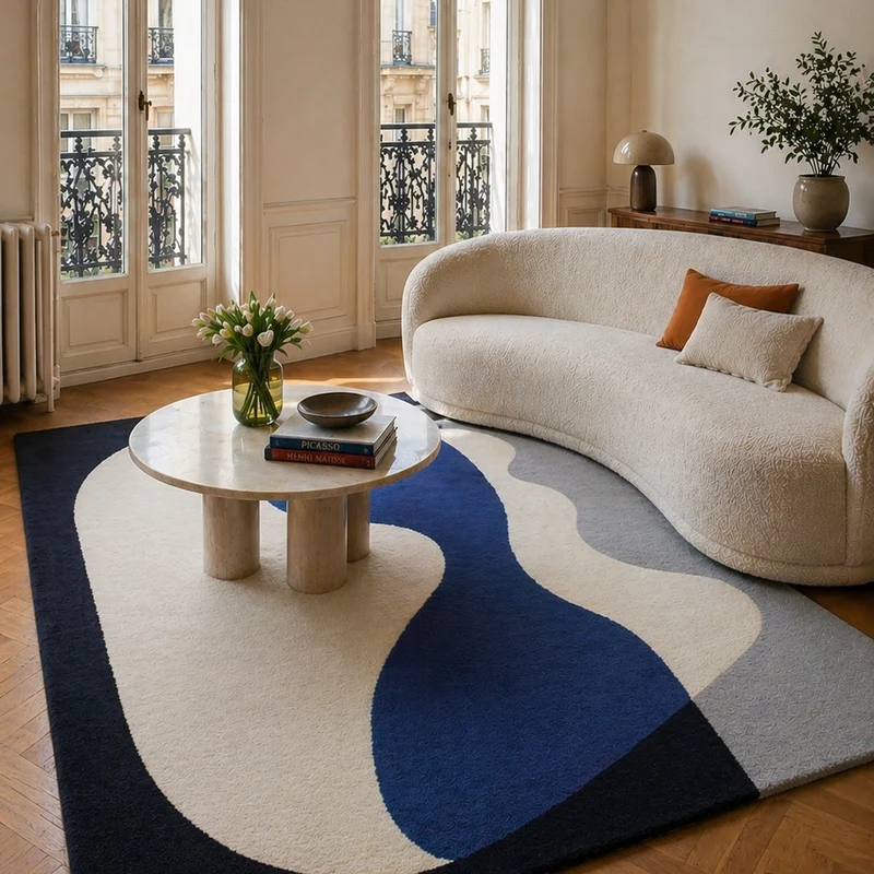 Tapis Narcisse bleu