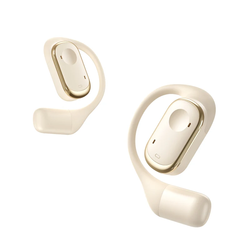 Ecouteurs sans fil Bluetooth 5.3 - Sport édtion DYNAMIC avec Écran à LED couleur Or Beige