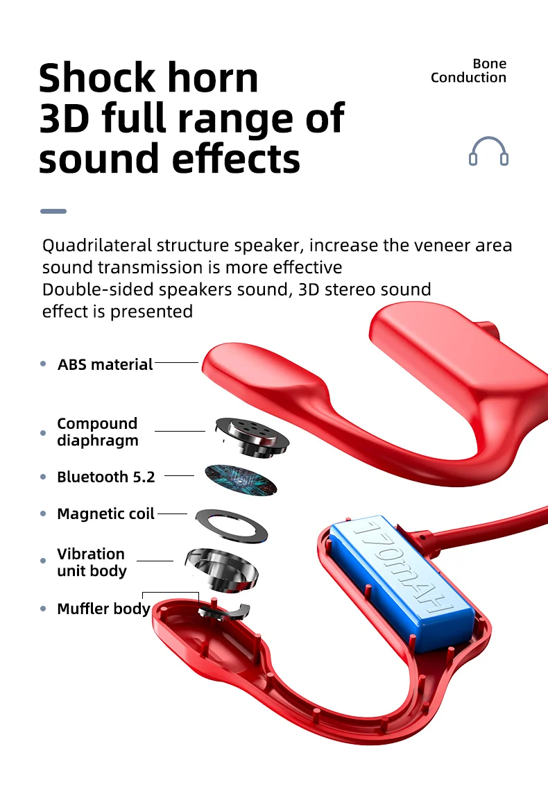 Casque audio Bluetooth 5.2 edition ALPINE couleur Rouge