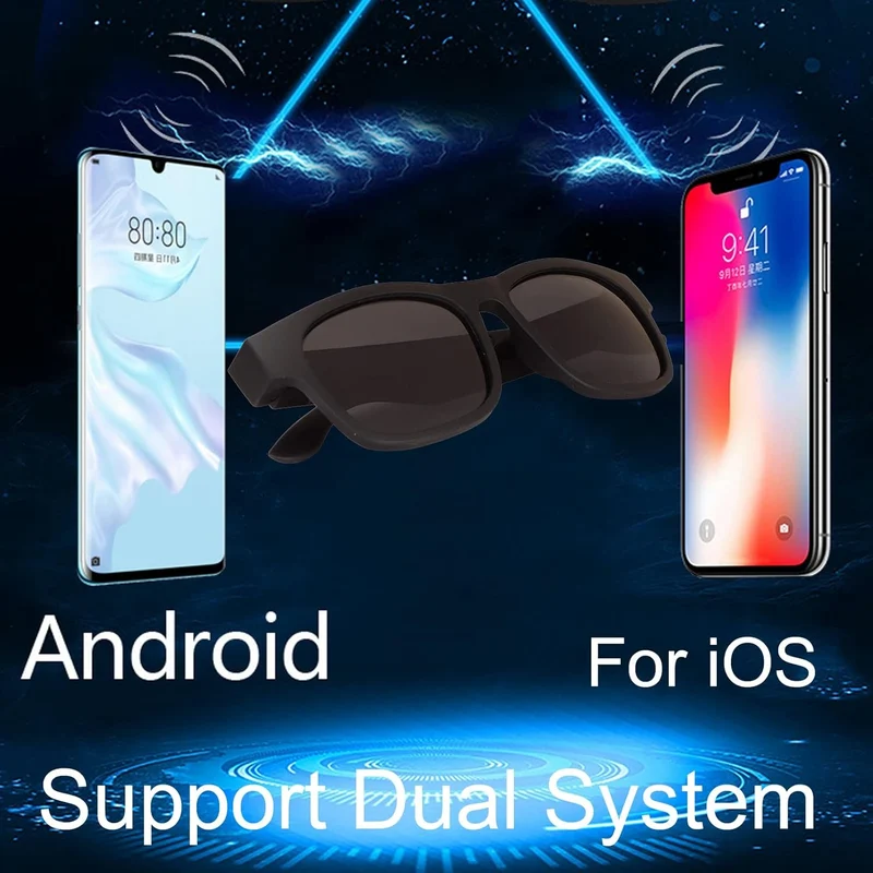 Lunettes intelligentes multifonctions NASA édition .GRAVITY t transmission Wi-Fi, Bluetooth Microphone Et Haut-Parleur Intégré