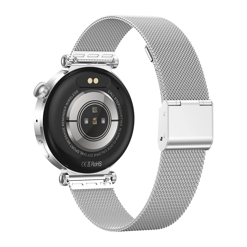 Montre connectée AMOLED- Edition Zénith Argent (avec bracelet milanais)