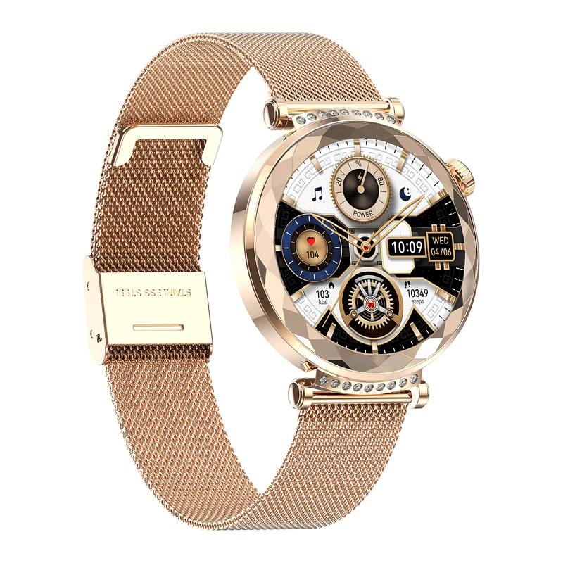 Montre connectée AMOLED- Edition Zénith Argent (avec bracelet milanais)