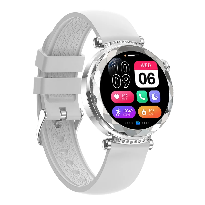 Montre connectée AMOLED- Edition Zénith Argent (avec bracelet milanais)