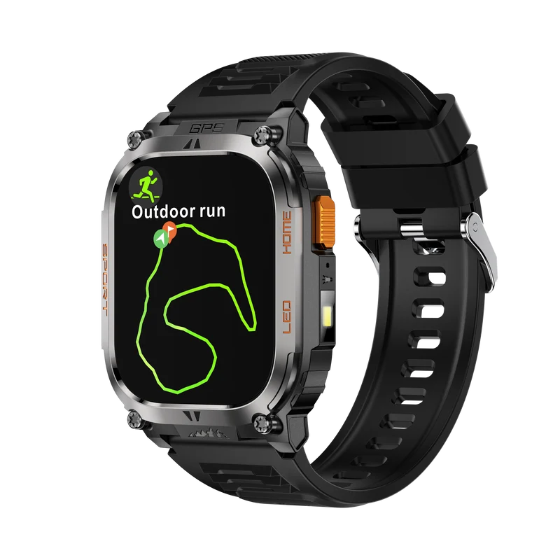 Montre connectée AMOLED NASA GPS edition Daytona . écran couleur haute définition de 2,01 pouces 240 x 296 pixels- (avec bracelet silicone)