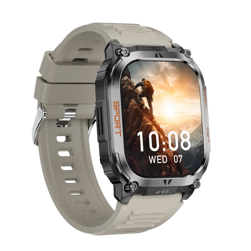 Montre connectée AMOLED NASA GPS edition Daytona . écran couleur haute définition de 2,01 pouces 240 x 296 pixels- (avec bracelet silicone)