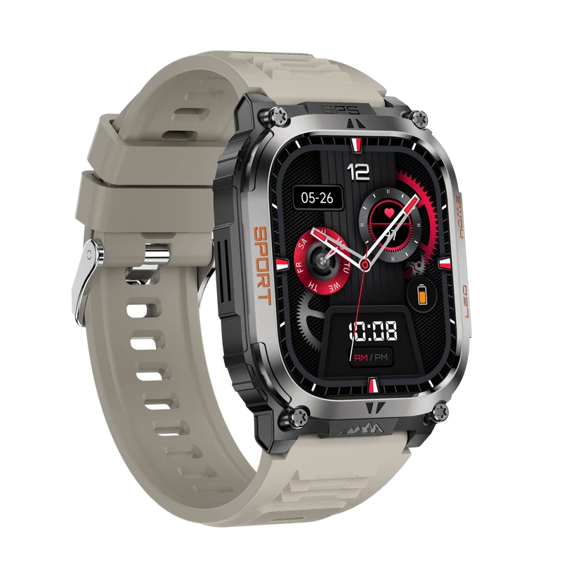 Montre connectée AMOLED NASA GPS edition Daytona . écran couleur haute définition de 2,01 pouces 240 x 296 pixels- (avec bracelet silicone)