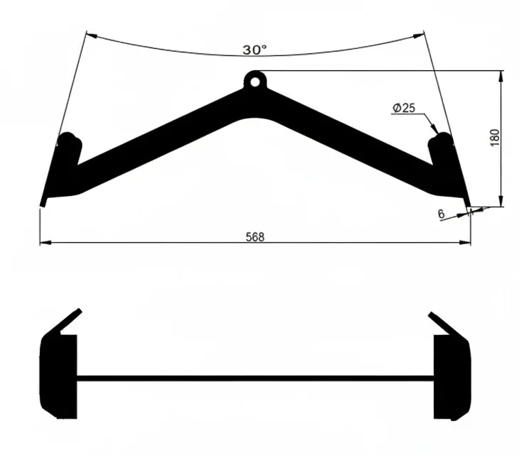 Poignée ergonomique 568mm