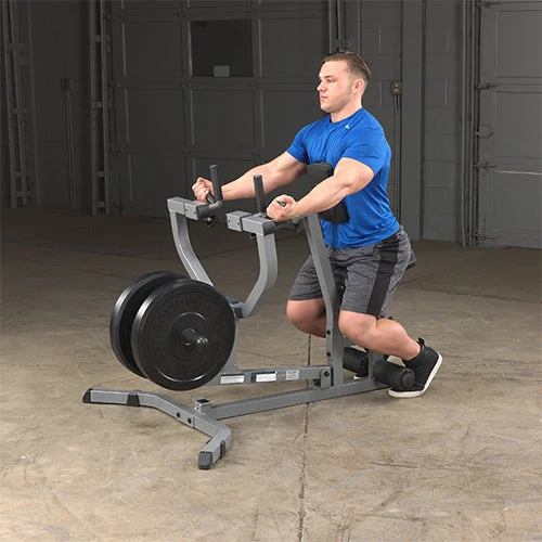 Seated row machine