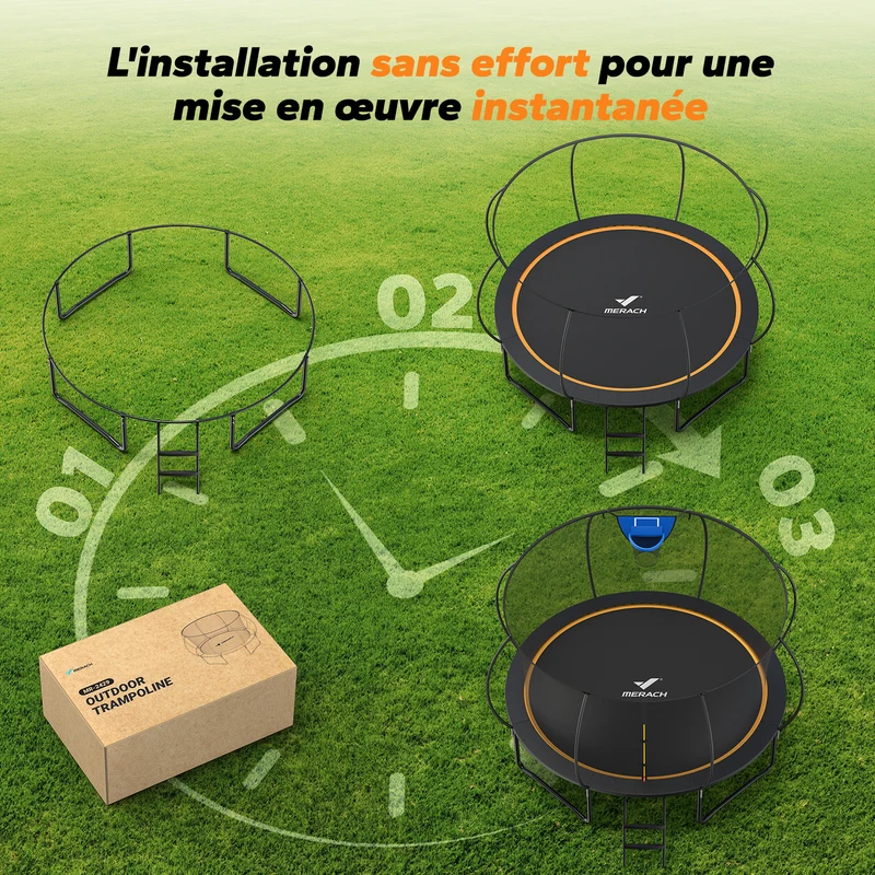 Trampoline d'extérieur Merach 2429