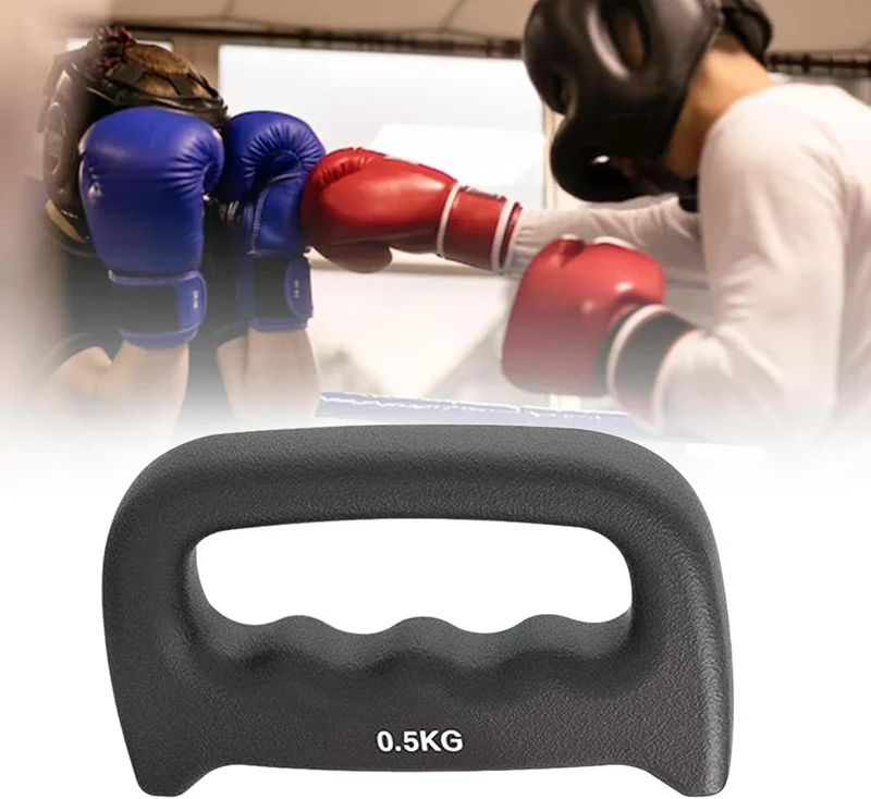 Paire de Petits Haltères SYNERFIT , Porteurs de Poids, Entraînement par Frappe, Course à Pied & Entraînement de Boxe en Fer poids 0,5KG unité colorie Noir