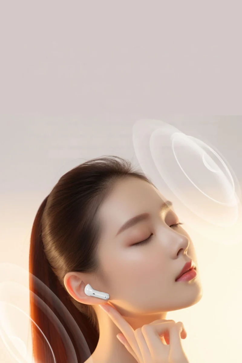 Écouteurs sans fil TWS Edition CRYSTAL , Bluetooth 5.5 nouvelle gereration écran tactile, suppression du bruit b fond d'écran HiFi couleur Blanc