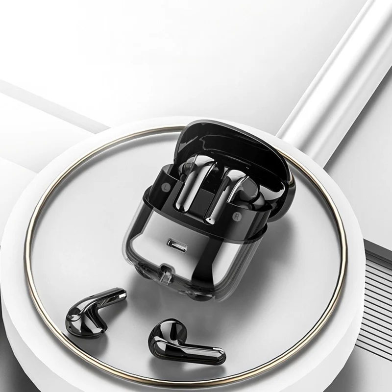Écouteurs sans fil TWS Edition CRYSTAL , Bluetooth 5.5 nouvelle gereration écran tactile, suppression du bruit b fond d'écran HiFi couleur Noir