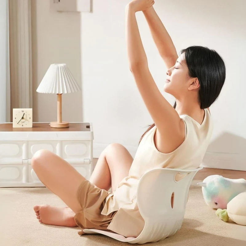 Coussin de siège SYNERFIT en mousse à mémoire de forme de L intégré avec soutien lombaire, coussin de chaise de bureau orthopédique ergonomique modèle Celia colorie Noir écru