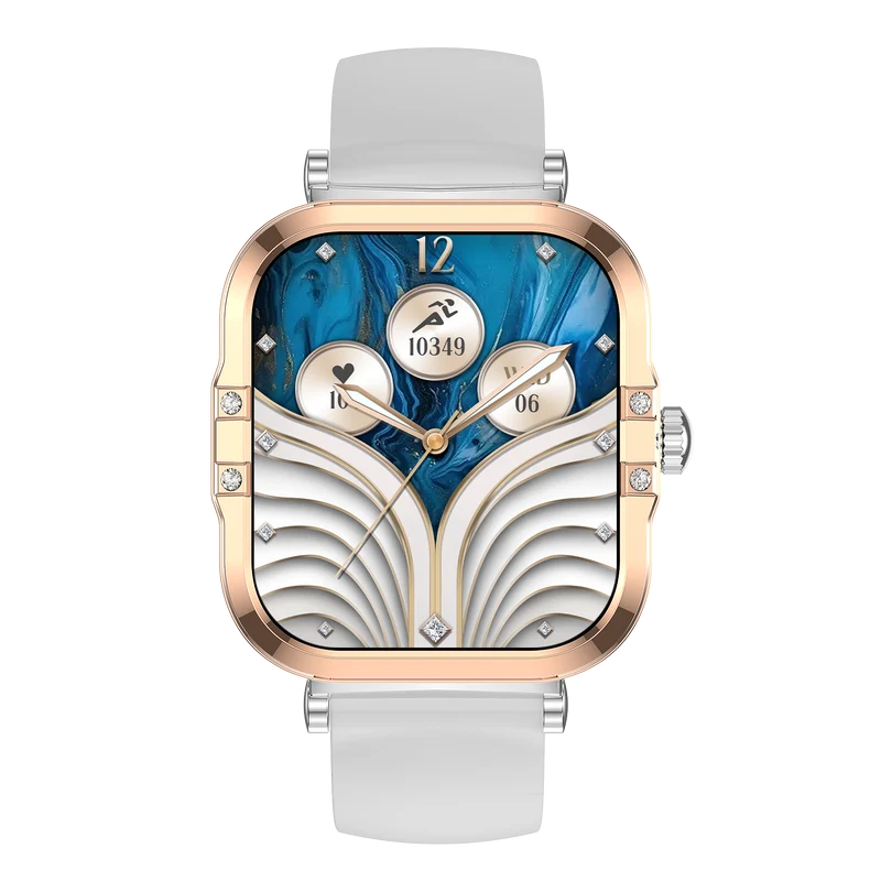 Montre connectée AMOLED- Edition Véga (avec bracelet silicone) couleur Blanc