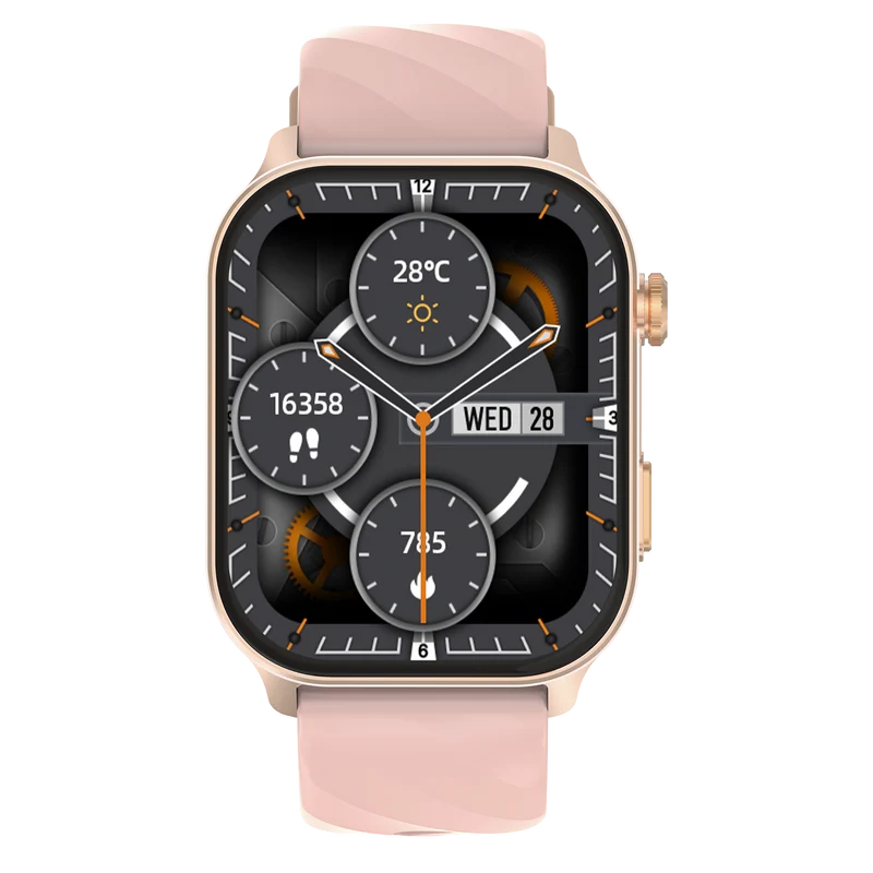 Montre connectée GPS edition VIVA-PRO écran haute définition avec un Verre de protection 2.5D bracelet silicone couleur Rose